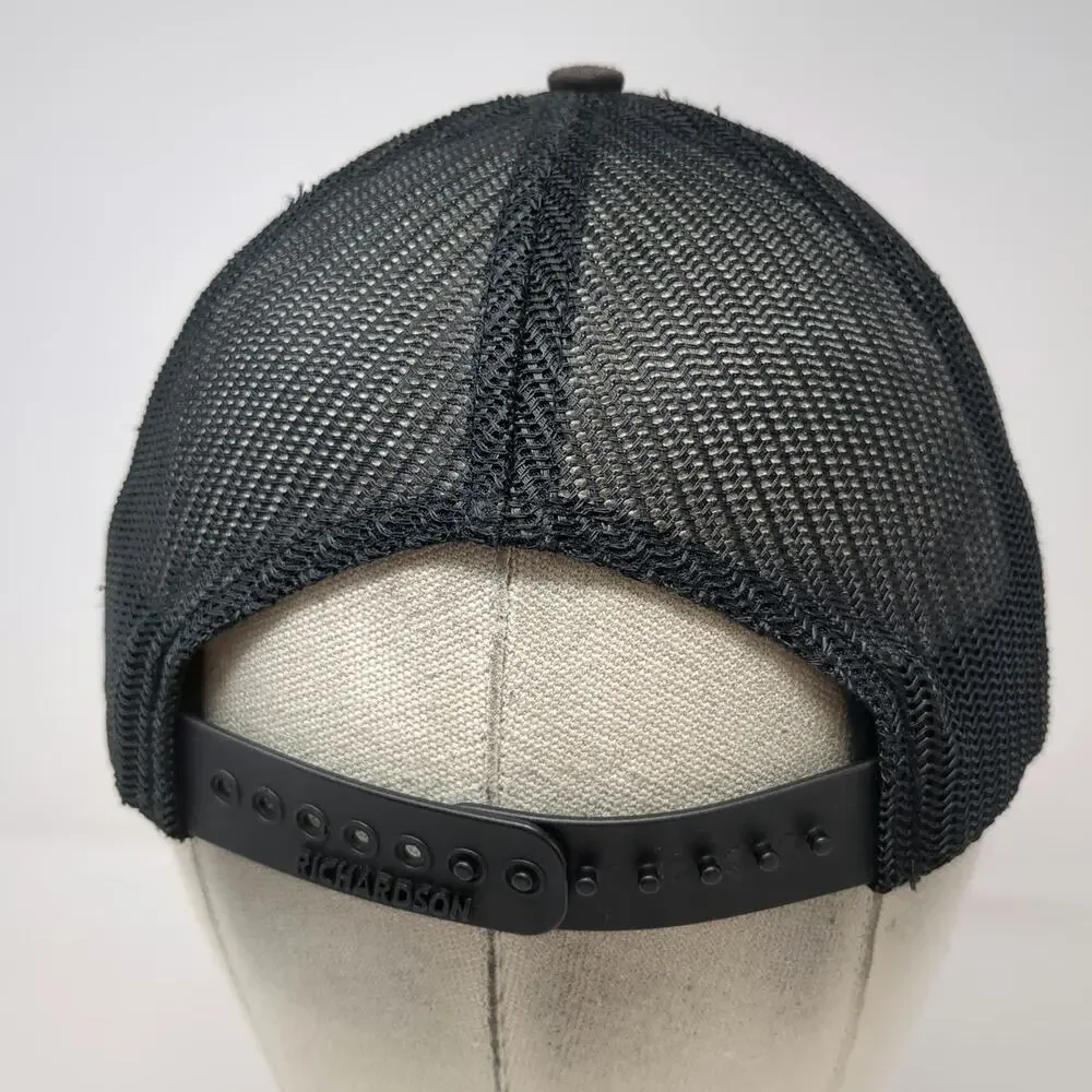 Richardson Trucker Hat Black Size Small AztecEnergy Mesh Snapback Logo Work